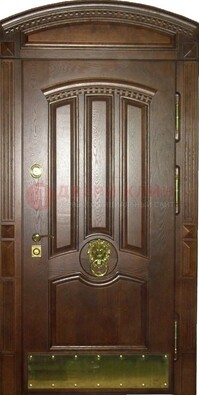 Хорошая стальная арочная дверь с декоративным элементом ДА-23 в Дзержинском