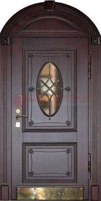 Арочная металлическая дверь с виноритом ДА-38 в Дзержинском