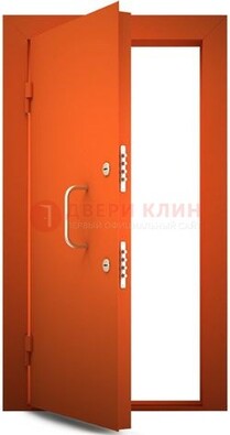 Оранжевая стальная бронированная дверь с нитроэмалью ДБ-2 в Дзержинском