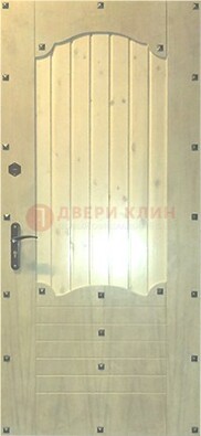 Белая железная дверь с евровагонкой ДЕ-9 в Дзержинском