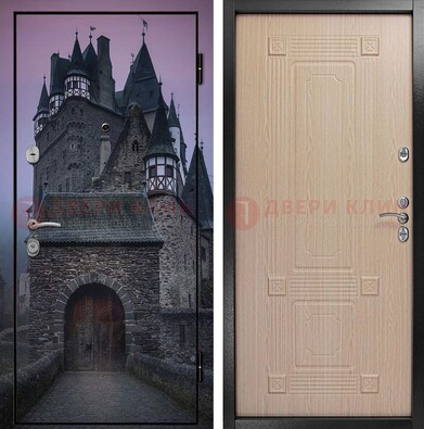 Входная металлическая дверь с фотопечатью замка ДФ-38 в Дзержинском