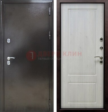 Коричневая железная дверь с МДФ ДМ-170 в Дзержинском