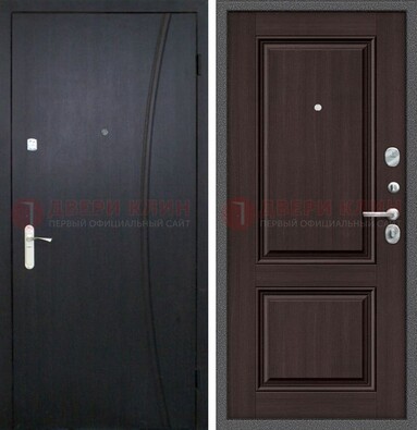 Темная стальная дверь с МДФ панелями ДМ-362 в Дзержинском
