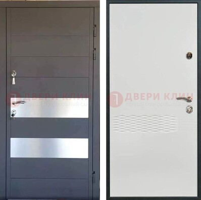 Металлическая дверь МДФ темная и светлая ДМ-420 в Дзержинском