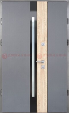 Полуторная металлическая дверь с МДФ ДМ-503 в Дзержинском