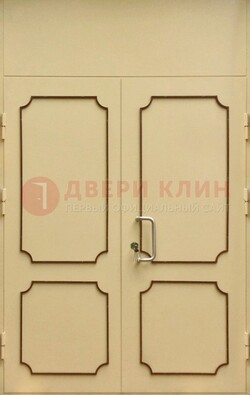 Светлая двухстворчатая дверь для загородного дома с МДФ ДМ-534 в Дзержинском