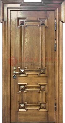 Филенчатая железная дверь с массивом дуба ДМД-56 в Дзержинском