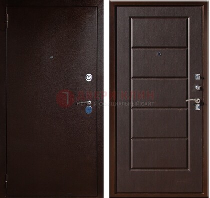 Темная входная дверь с порошковым окрасом ДП-113 в Дзержинском
