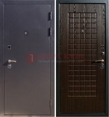 Серая металлическая дверь с порошковым напылением ДП-153 в Дзержинском