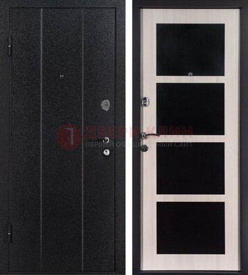 Черная металлическая дверь с порошковым напылением ДП-176 в Дзержинском