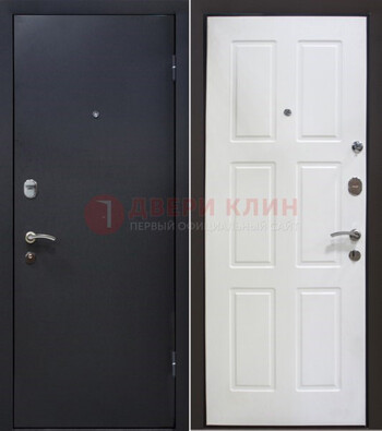 Черная металлическая дверь с порошковым покрытием ДП-193 в Дзержинском