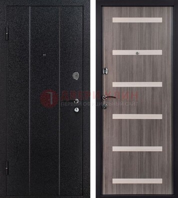 Черная стальная дверь с порошковым окрасом ДП-199 в Дзержинском