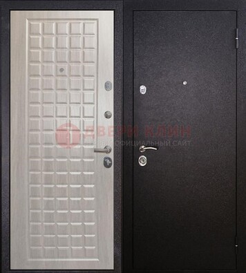 Черная входная дверь с порошковым покрытием ДП-206 в Балашихе