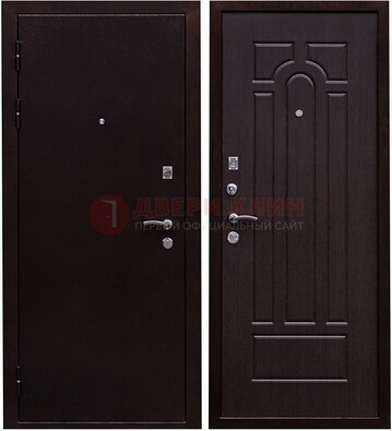 Черная стальная дверь с порошковым покрытием ДП-35 в Дзержинском