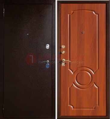 Темная железная дверь с порошковым напылением ДП-46 в Дзержинском