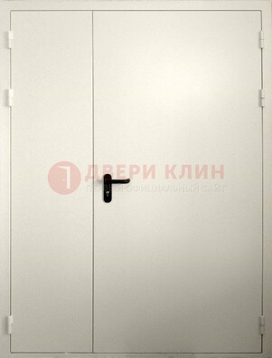 Белая противопожарная двупольная дверь ДПМ-02/60 в Дзержинском