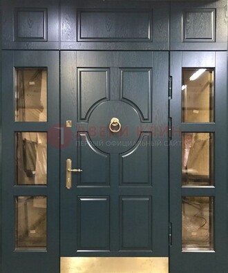 Стальная парадная дверь ДПР-64 со стеклопакетом в Дзержинском