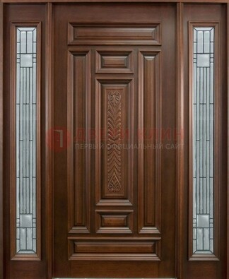 Парадная дверь с резьбой ДПР-70 в кирпичный дом в Дзержинском