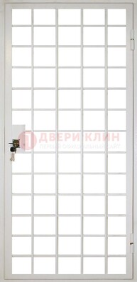 Белая металлическая решетчатая дверь ДР-2 в Дзержинском