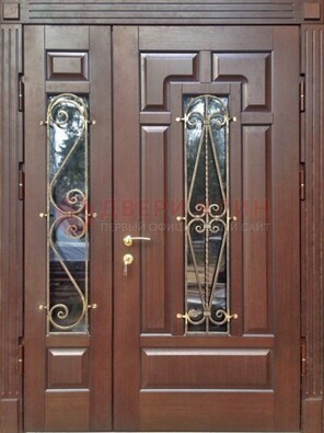 Стальная распашная дверь Винорит стекло и ковка ДСК-274 в Дзержинском