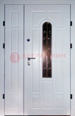 Входная дверь Винорит со стеклом в белом цвете ДСК-277 в Дзержинском