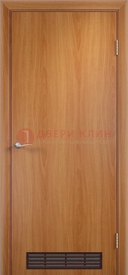 Светлая техническая дверь с вентиляционной решеткой ДТ-1 в Дзержинском