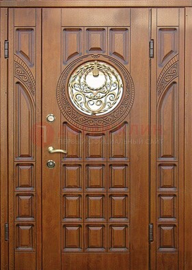 Металлическая филенчатая дверь с виноритом ДВТ-191 в Дзержинском