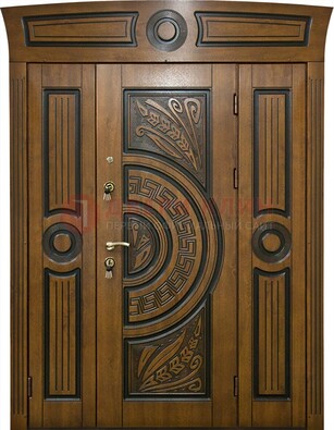 Парадная входная дверь с виноритом и узором ДВТ-194 в Дзержинском