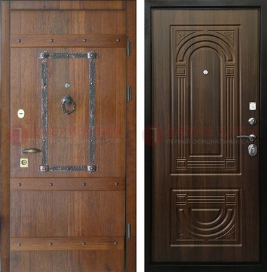 Темная стальная дверь с виноритом ДВТ-232 в Дзержинском