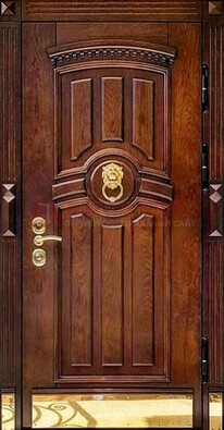Входная дверь с виноритом в коричневом цвете ДВТ-236 в Дзержинском