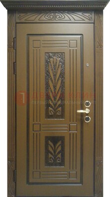 Металлическая дверь с виноритом и узором ДВТ-256 в Дзержинском