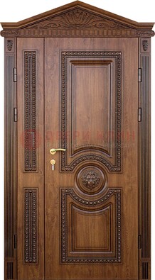 Узорная стальная дверь с виноритом для дома ДВТ-260 в Дзержинском