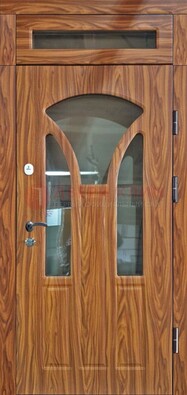 Коричневая классическая входная дверь с виноритом ДВТ-66 в Дзержинском