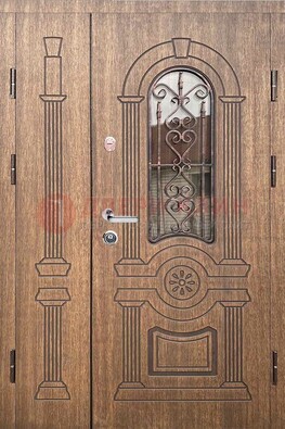 Железная классическая дверь с терморазрывом и рисунком ДВТ-77 в Дзержинском