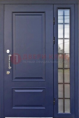 Синяя дверь с виноритом и стеклянными вставками  ДВТ-79 в Дзержинском